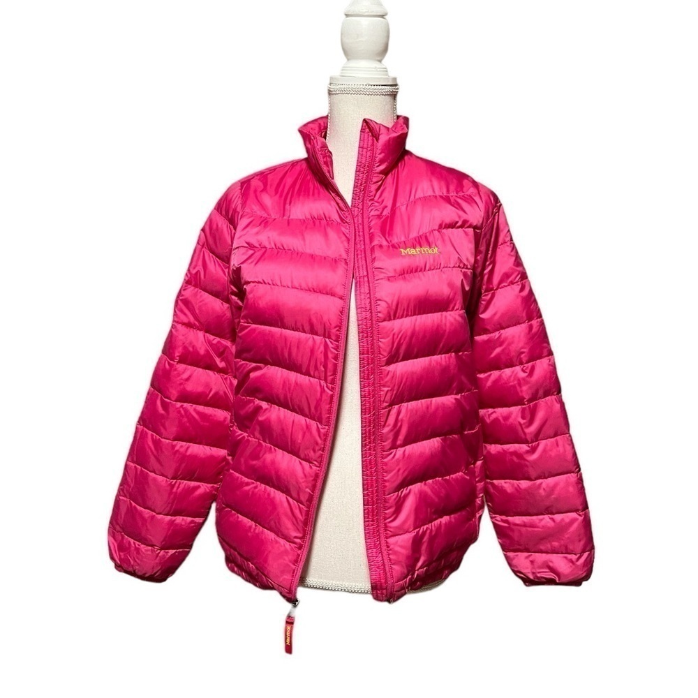 MARMOT GIRLS PINK 700 FILL ZIPPERED JACKET SIZE XL